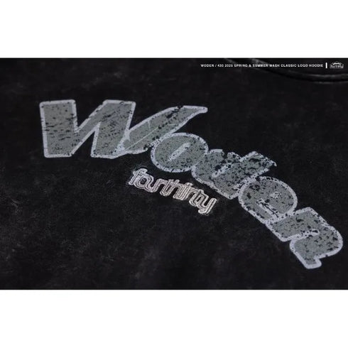 430 fourthirty/WODEN® / Fourthirty® Wash Classic Logo Hoodie / フォーサーティ ウォッシュ クラシック ロゴ フーディー